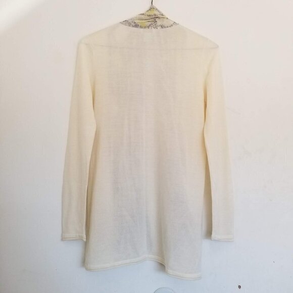 NEW Soft Surroundings Silk Trim Wool Open Cardigan - Picture 4 of 7